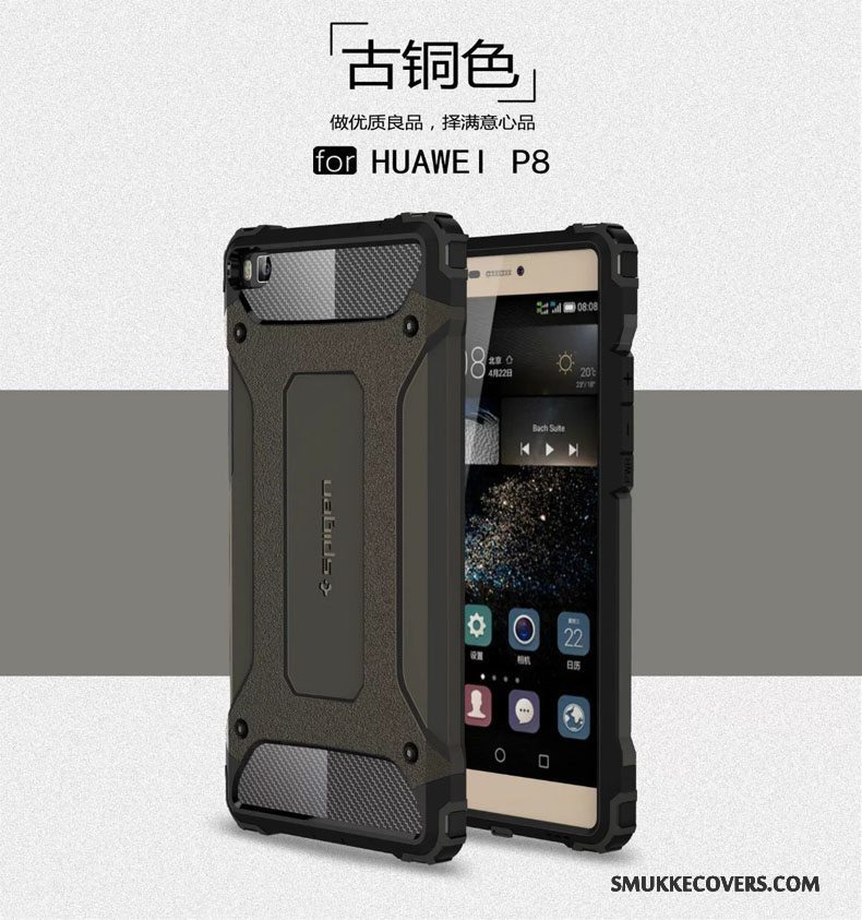 Etui Huawei P8 Tasker Gasbag Telefon, Cover Huawei P8 Silikone Rød Anti-fald