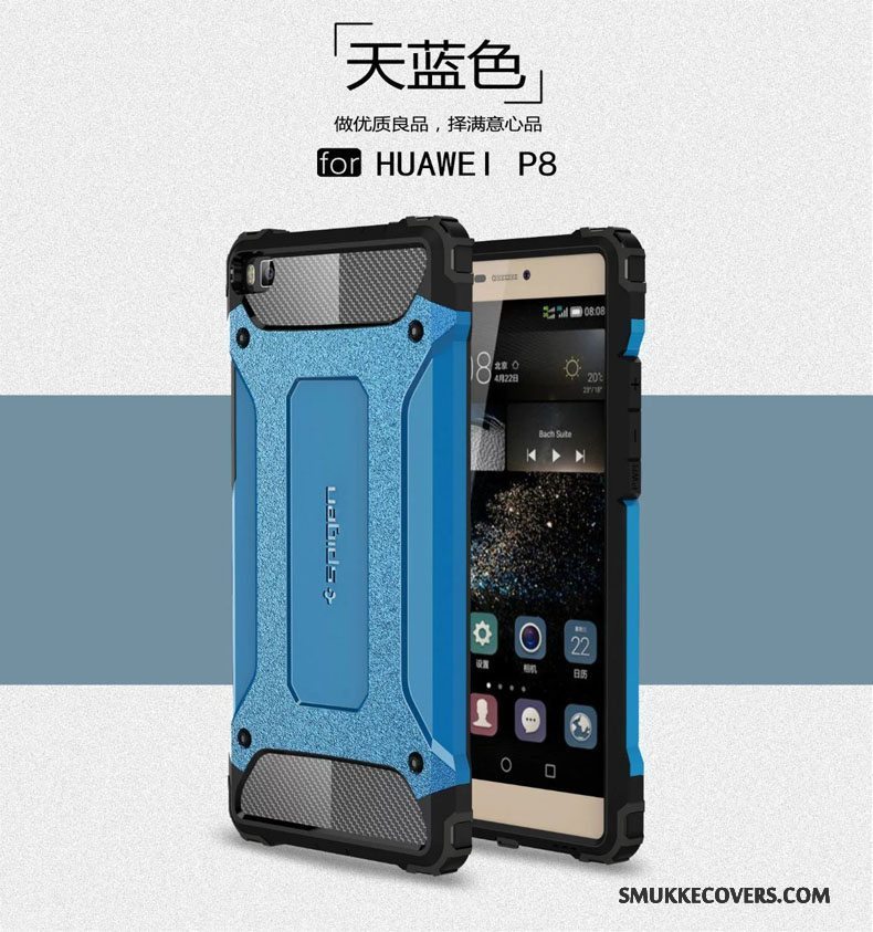Etui Huawei P8 Tasker Gasbag Telefon, Cover Huawei P8 Silikone Rød Anti-fald