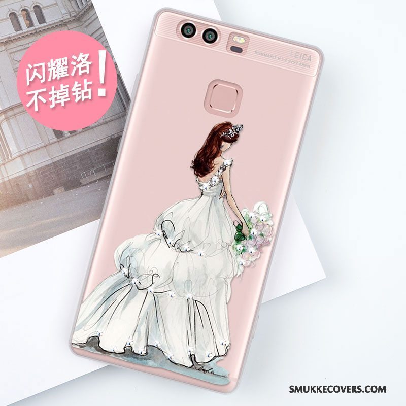 Etui Huawei P9 Beskyttelse Anti-fald Af Personlighed, Cover Huawei P9 Tasker Blå Telefon