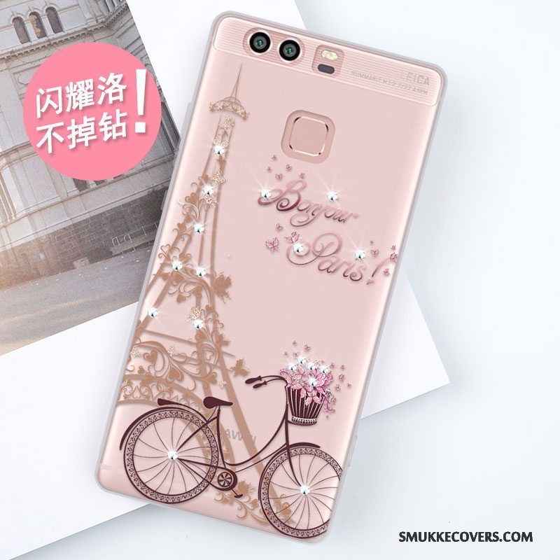 Etui Huawei P9 Beskyttelse Anti-fald Af Personlighed, Cover Huawei P9 Tasker Blå Telefon
