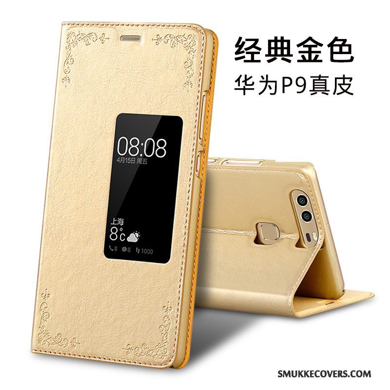 Etui Huawei P9 Beskyttelse Anti-fald Telefon, Cover Huawei P9 Tasker Guld