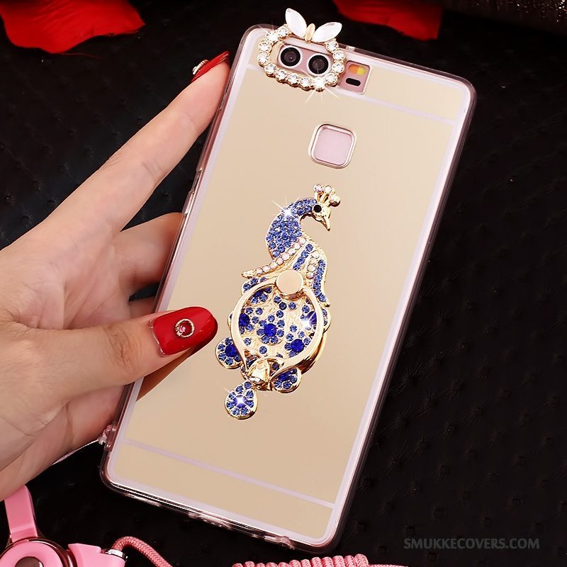 Etui Huawei P9 Beskyttelse Hængende Ornamenter Telefon, Cover Huawei P9 Blød Lyserød