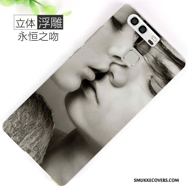 Etui Huawei P9 Beskyttelse Nubuck Af Personlighed, Cover Huawei P9 Malet Anti-fald Hård