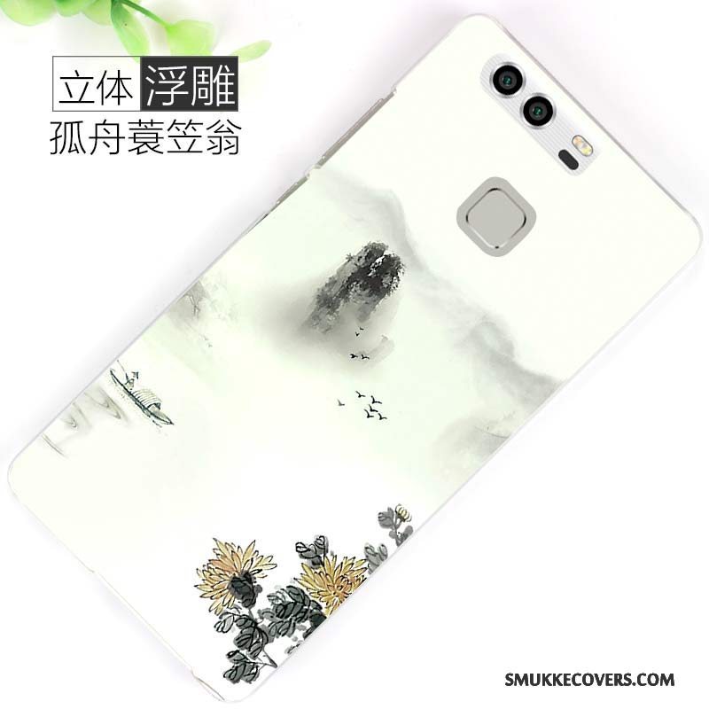 Etui Huawei P9 Beskyttelse Nubuck Af Personlighed, Cover Huawei P9 Malet Anti-fald Hård