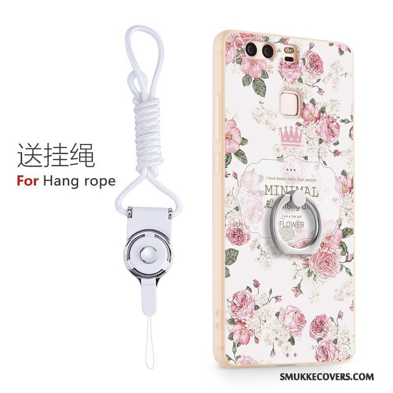 Etui Huawei P9 Farve Telefonsmuk, Cover Huawei P9 Kreativ Spænde Ring