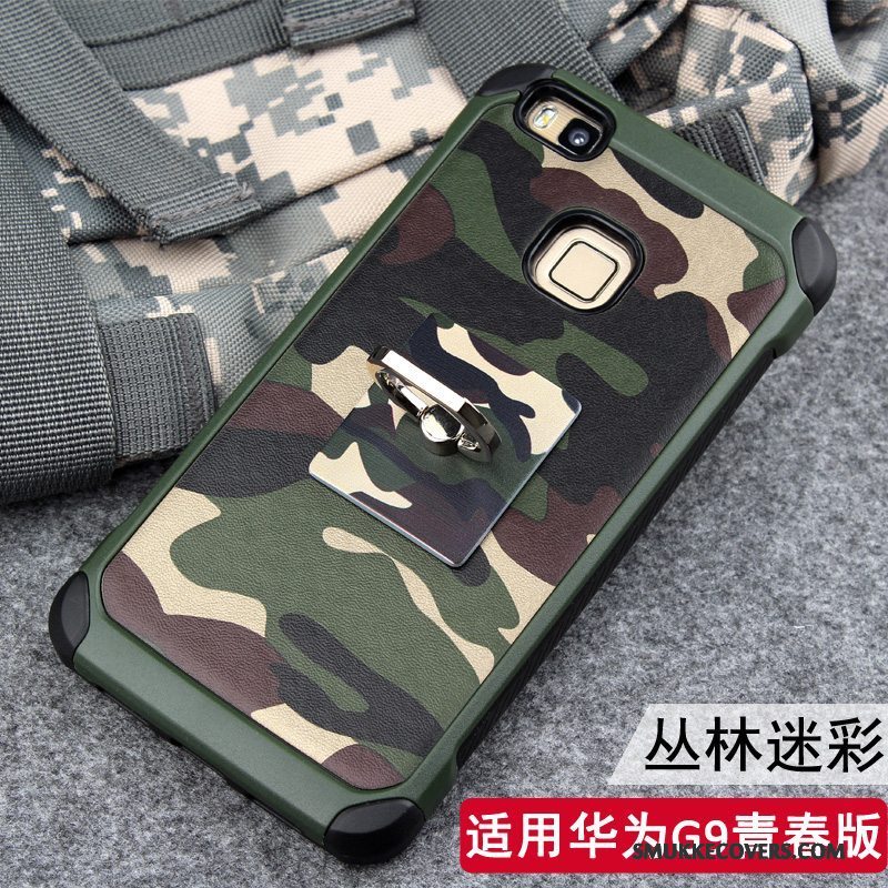 Etui Huawei P9 Lite Beskyttelse Telefonanti-fald, Cover Huawei P9 Lite Support Ring Af Personlighed