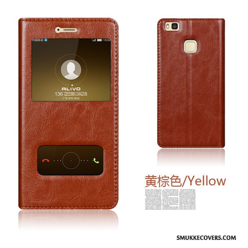 Etui Huawei P9 Lite Beskyttelse Ungdom Telefon, Cover Huawei P9 Lite Læder Rød