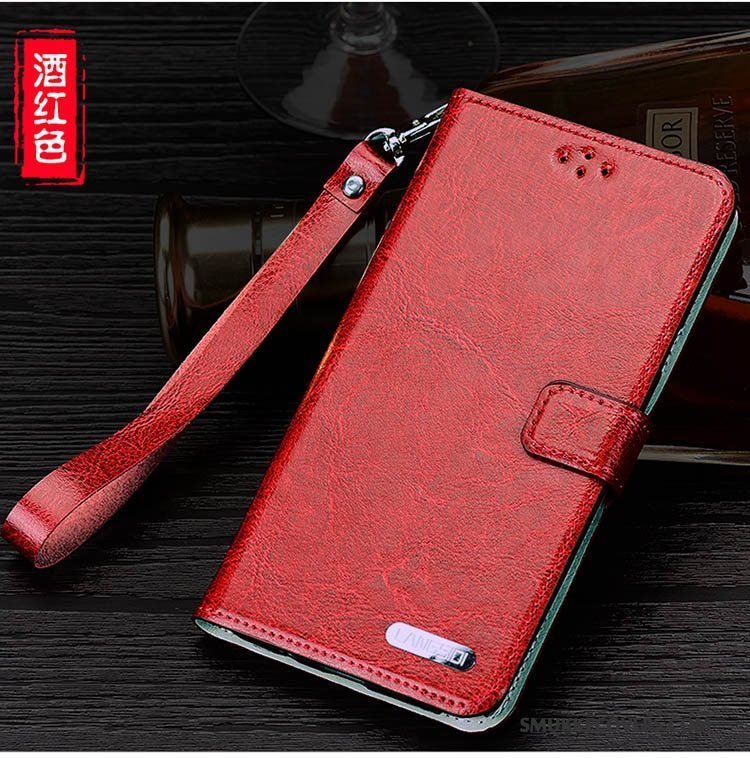 Etui Huawei P9 Luksus High End Telefon, Cover Huawei P9 Læder Anti-fald Rød