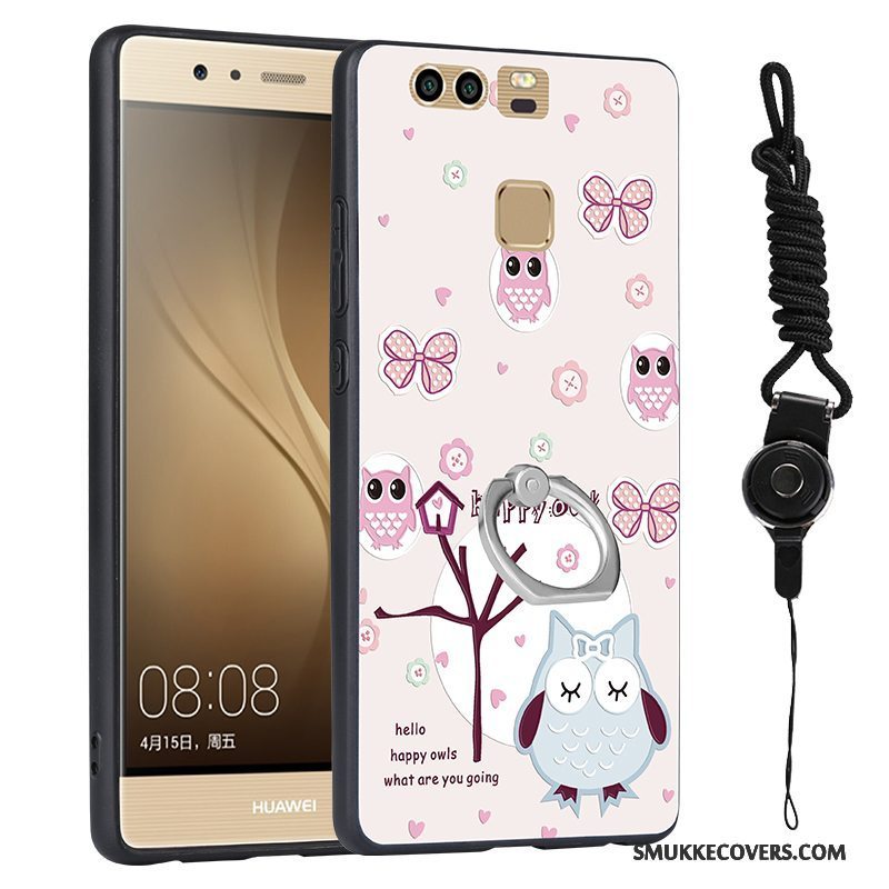 Etui Huawei P9 Malet Hård Telefon, Cover Huawei P9 Relief Trend Hængende Ornamenter