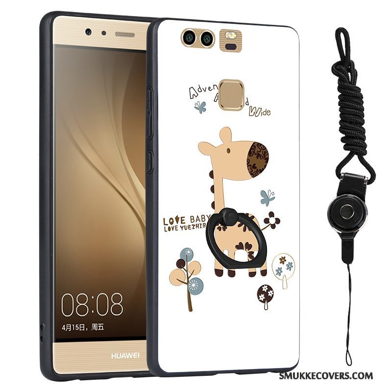 Etui Huawei P9 Malet Hård Telefon, Cover Huawei P9 Relief Trend Hængende Ornamenter