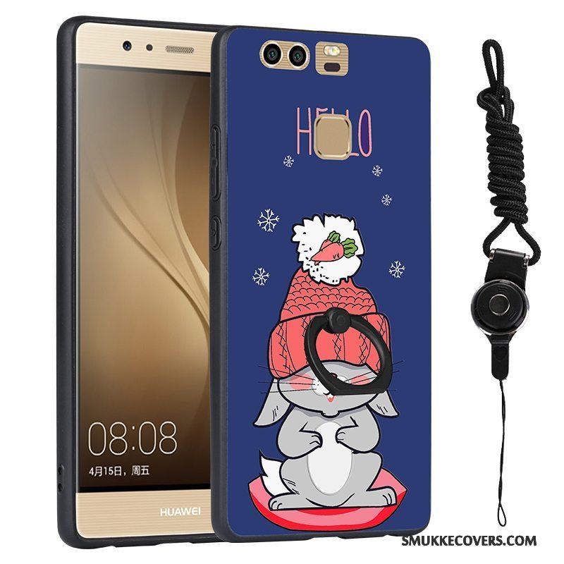 Etui Huawei P9 Malet Hård Telefon, Cover Huawei P9 Relief Trend Hængende Ornamenter