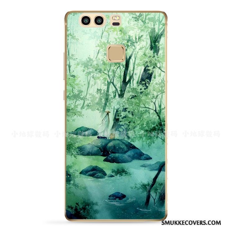 Etui Huawei P9 Plus Beskyttelse Blæk Kinesisk Stil, Cover Huawei P9 Plus Silikone Trend Scenery