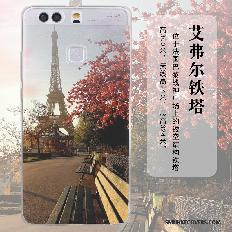Etui Huawei P9 Plus Blød Telefonblå, Cover Huawei P9 Plus Tasker