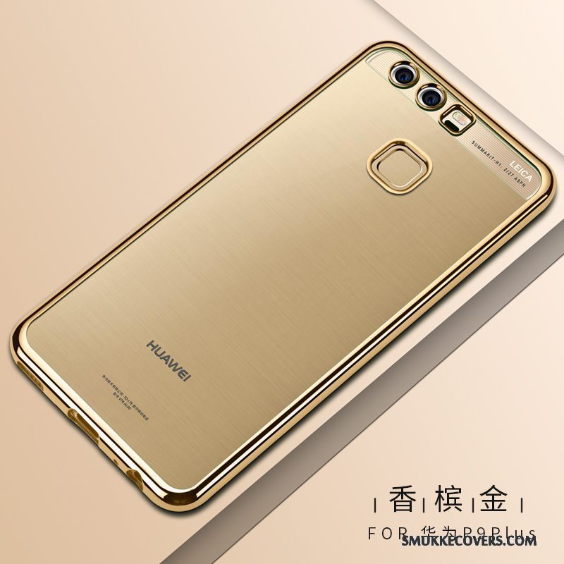 Etui Huawei P9 Plus Blød Tynd Telefon, Cover Huawei P9 Plus Beskyttelse Gennemsigtig Guld