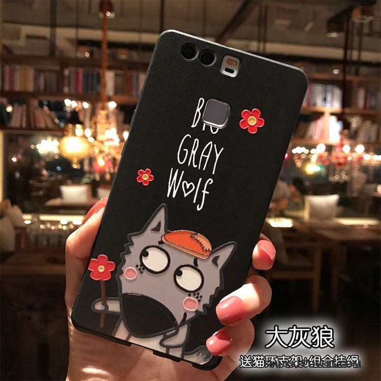 Etui Huawei P9 Plus Cartoon Trend Lyserød, Cover Huawei P9 Plus Silikone Hængende Ornamenter Telefon