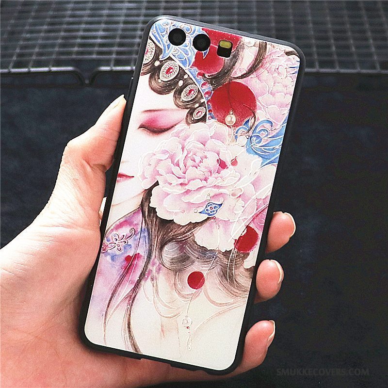 Etui Huawei P9 Plus Farve Telefonnubuck, Cover Huawei P9 Plus Kreativ Anti-fald Hua Dan