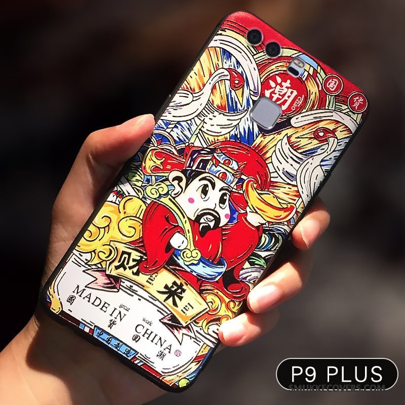 Etui Huawei P9 Plus Kreativ Kat Trendy, Cover Huawei P9 Plus Blød Ny Wealth