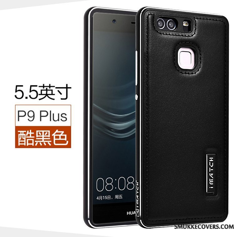 Etui Huawei P9 Plus Læder Telefonmesh, Cover Huawei P9 Plus Metal Anti-fald Business