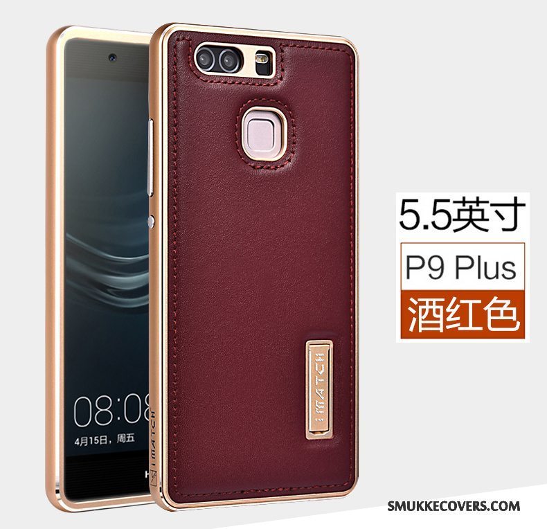 Etui Huawei P9 Plus Læder Telefonmesh, Cover Huawei P9 Plus Metal Anti-fald Business