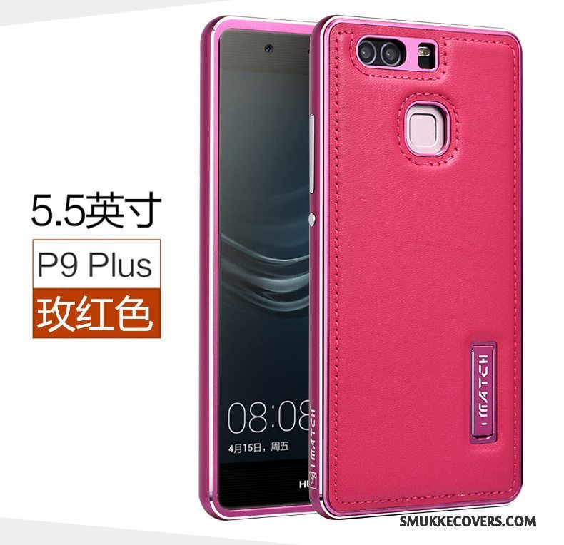 Etui Huawei P9 Plus Læder Telefonmesh, Cover Huawei P9 Plus Metal Anti-fald Business