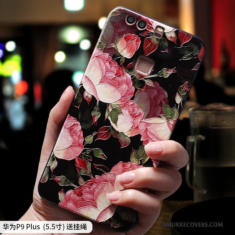 Etui Huawei P9 Plus Silikone Kinesisk Stil Anti-fald, Cover Huawei P9 Plus Tasker Hængende Ornamenter Telefon
