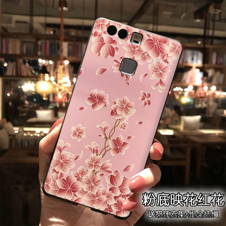 Etui Huawei P9 Plus Silikone Lyserød Af Personlighed, Cover Huawei P9 Plus Gul Telefon