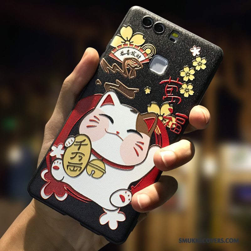 Etui Huawei P9 Plus Silikone Nubuck Af Personlighed, Cover Huawei P9 Plus Cartoon Trend Anti-fald