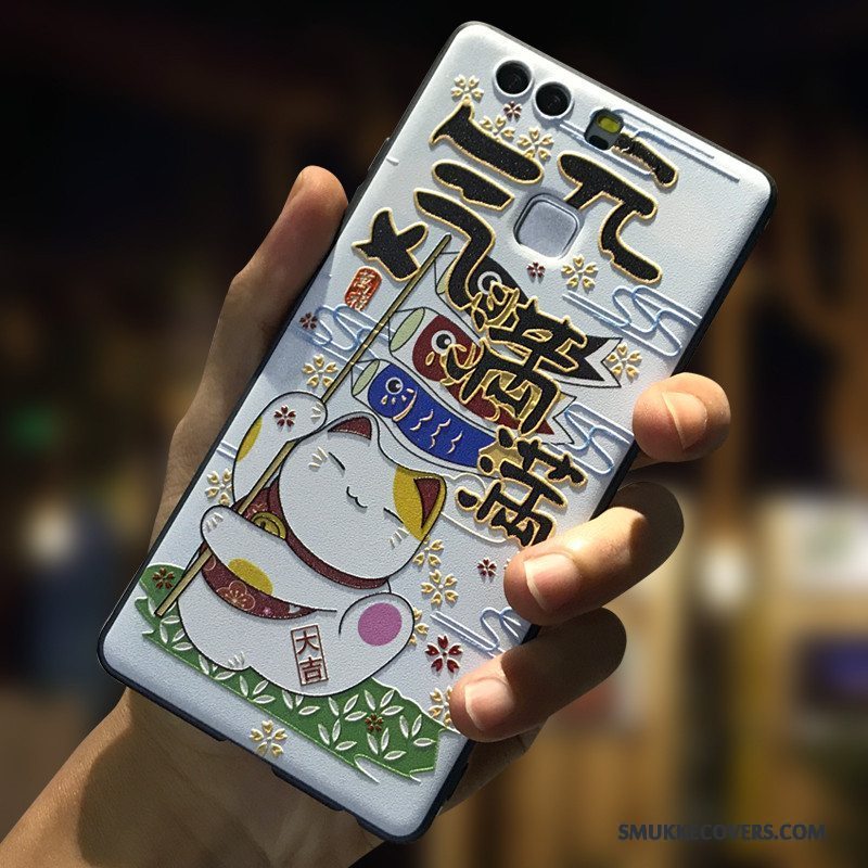 Etui Huawei P9 Plus Silikone Nubuck Af Personlighed, Cover Huawei P9 Plus Cartoon Trend Anti-fald
