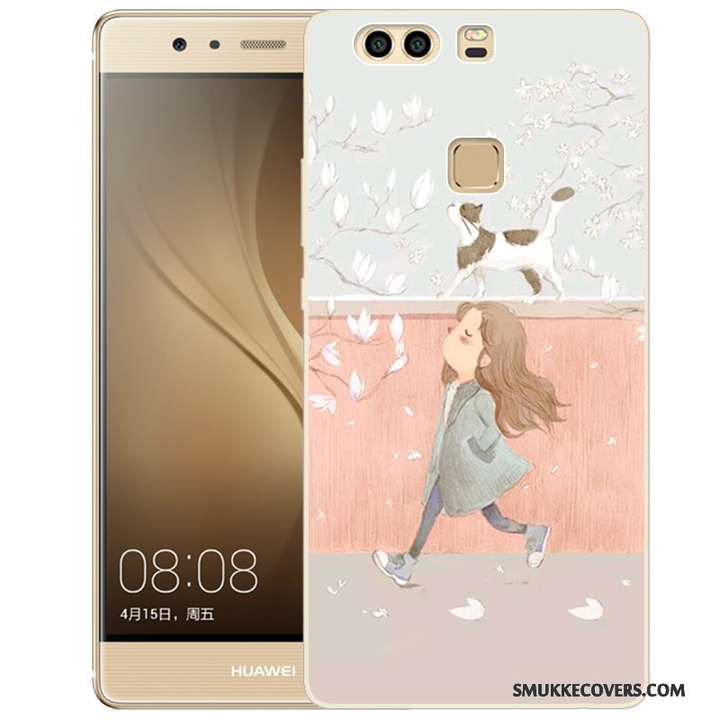 Etui Huawei P9 Plus Silikone Telefonlyserød, Cover Huawei P9 Plus Malet