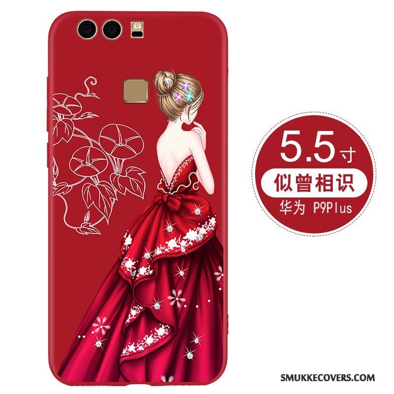 Etui Huawei P9 Plus Silikone Trend Rød, Cover Huawei P9 Plus Blød Telefonaf Personlighed