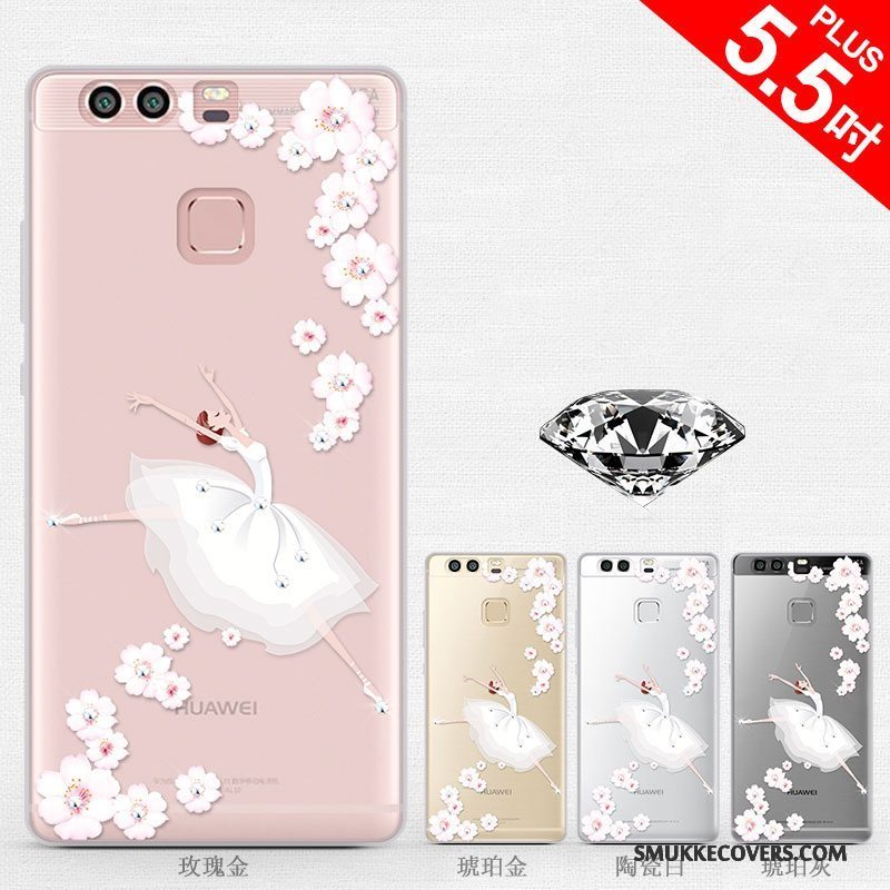 Etui Huawei P9 Plus Strass Anti-fald Telefon, Cover Huawei P9 Plus Silikone Af Personlighed Trend