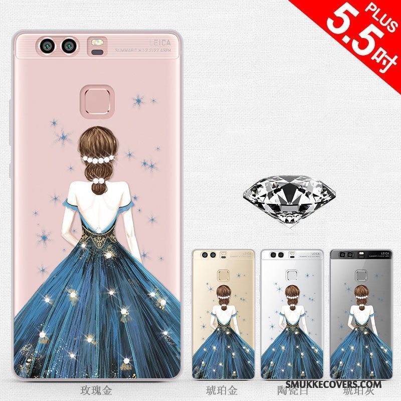 Etui Huawei P9 Plus Strass Anti-fald Telefon, Cover Huawei P9 Plus Silikone Af Personlighed Trend