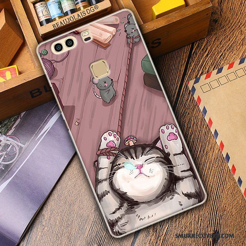 Etui Huawei P9 Plus Tasker Anti-fald Khaki, Cover Huawei P9 Plus Cartoon Telefoncool