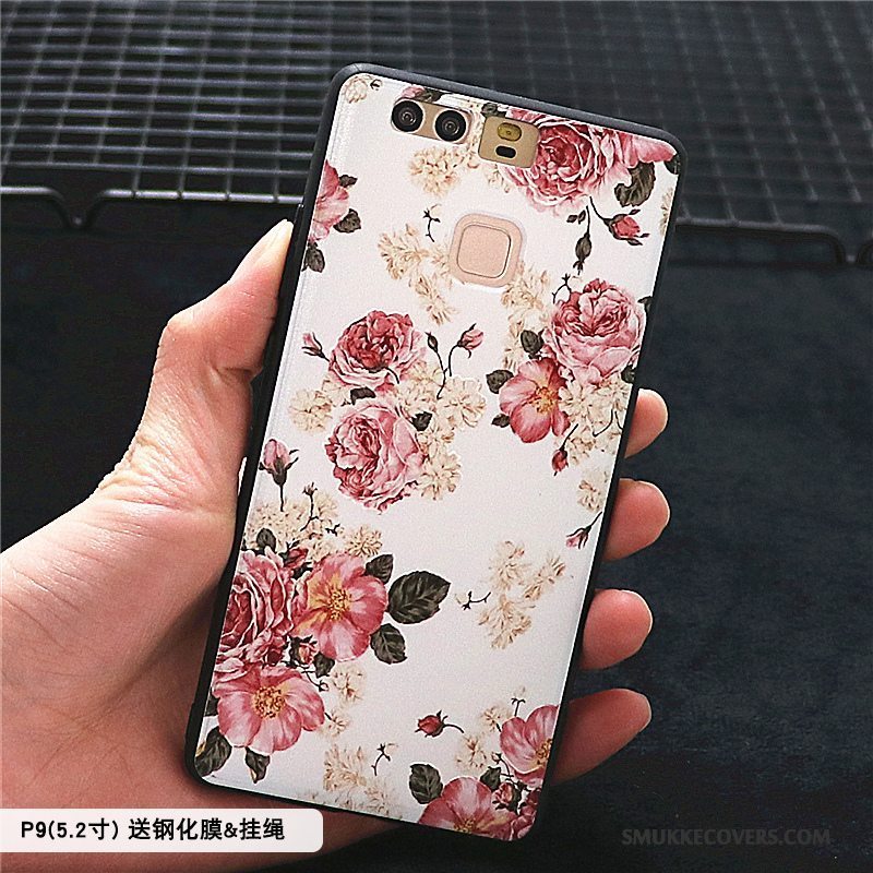 Etui Huawei P9 Plus Tasker Skærmbeskyttelse Gul, Cover Huawei P9 Plus Relief Telefonnubuck