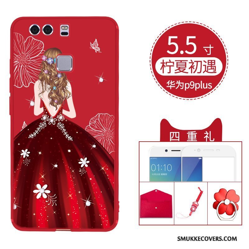 Etui Huawei P9 Plus Tasker Sort Anti-fald, Cover Huawei P9 Plus Kreativ Trendy Tynd