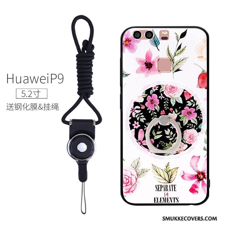Etui Huawei P9 Relief Anti-fald Lyserød, Cover Huawei P9 Beskyttelse Trend Ny