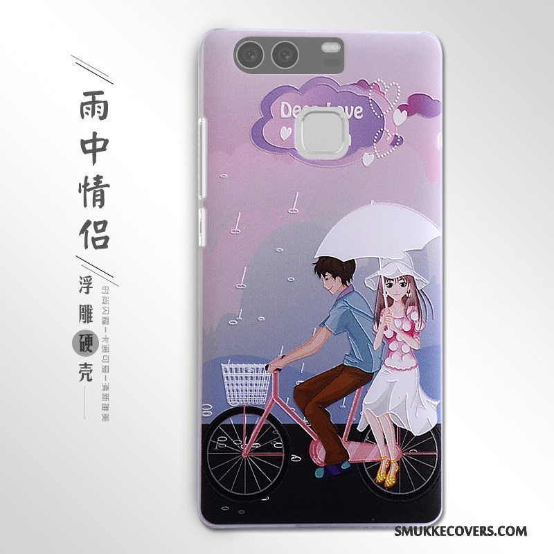 Etui Huawei P9 Relief Hård Telefon, Cover Huawei P9 Beskyttelse Lilla