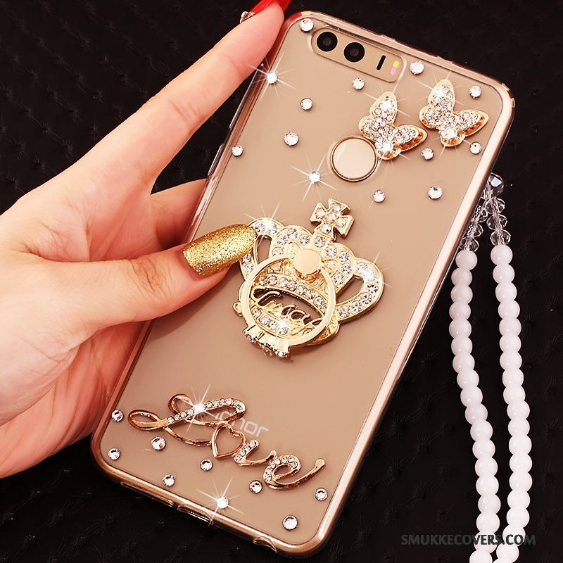 Etui Huawei P9 Silikone Guld Hængende Ornamenter, Cover Huawei P9 Beskyttelse Ring Anti-fald