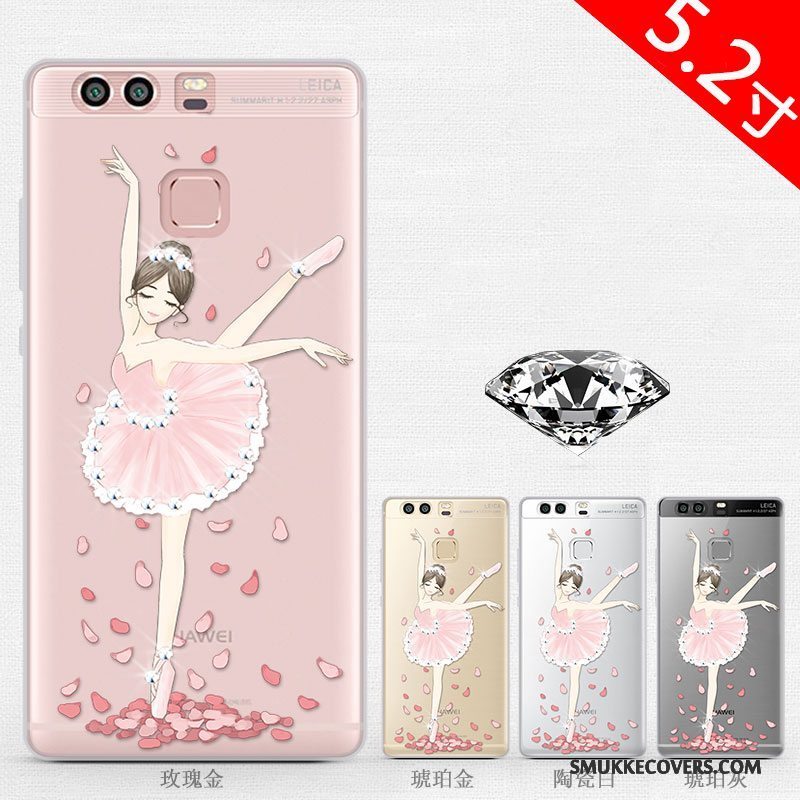 Etui Huawei P9 Strass Af Personlighed Trend, Cover Huawei P9 Silikone Telefonsmuk