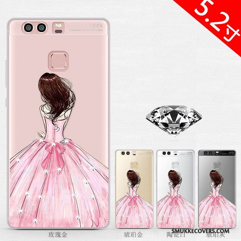 Etui Huawei P9 Strass Af Personlighed Trend, Cover Huawei P9 Silikone Telefonsmuk