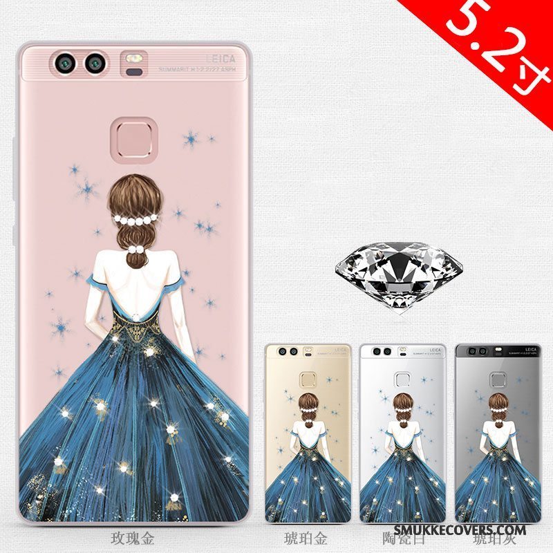 Etui Huawei P9 Strass Af Personlighed Trend, Cover Huawei P9 Silikone Telefonsmuk