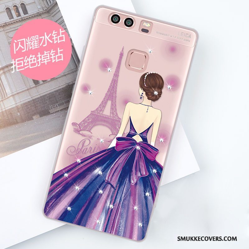 Etui Huawei P9 Strass Af Personlighed Trend, Cover Huawei P9 Silikone Telefonsmuk