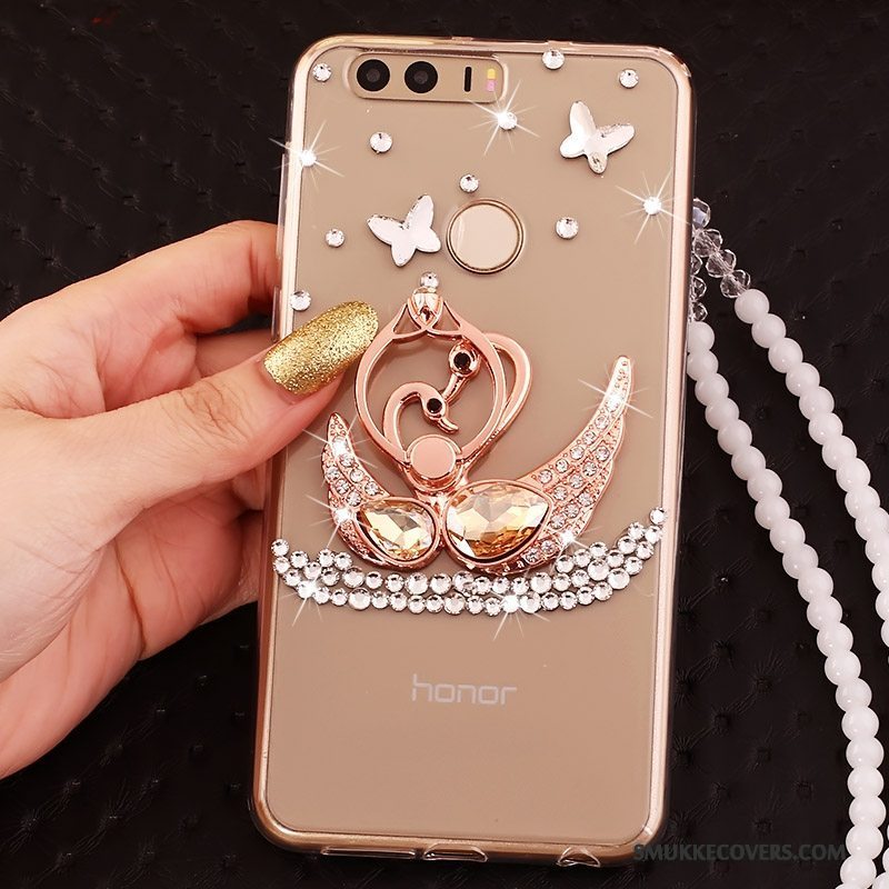 Etui Huawei P9 Strass Guld Ring, Cover Huawei P9 Beskyttelse Telefon