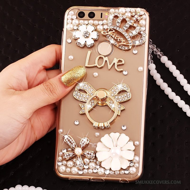 Etui Huawei P9 Strass Guld Ring, Cover Huawei P9 Beskyttelse Telefon