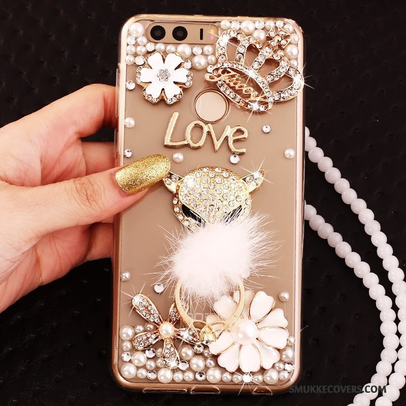 Etui Huawei P9 Strass Guld Ring, Cover Huawei P9 Beskyttelse Telefon