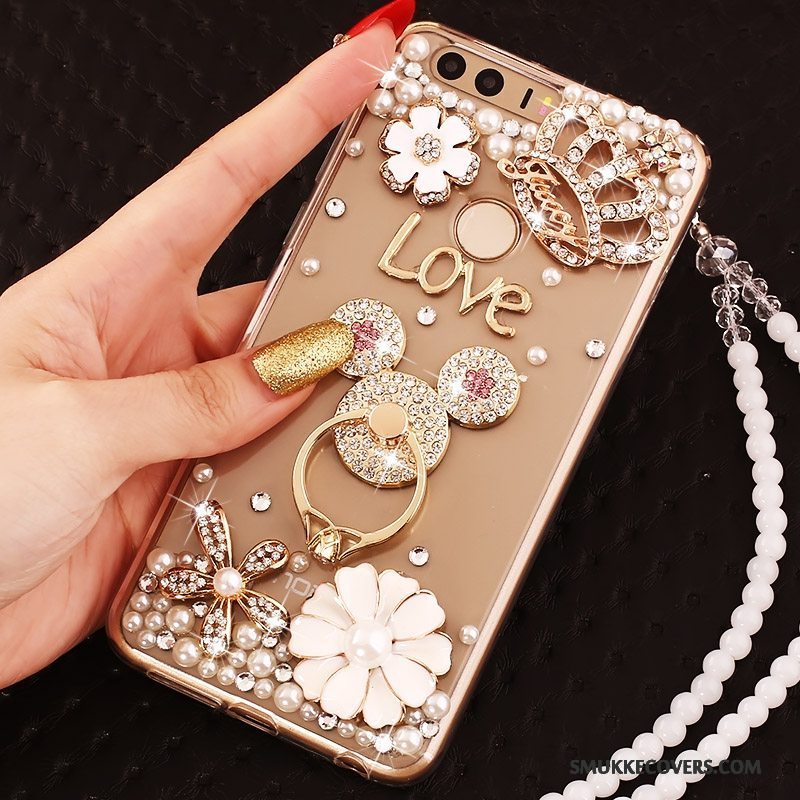 Etui Huawei P9 Strass Guld Ring, Cover Huawei P9 Beskyttelse Telefon