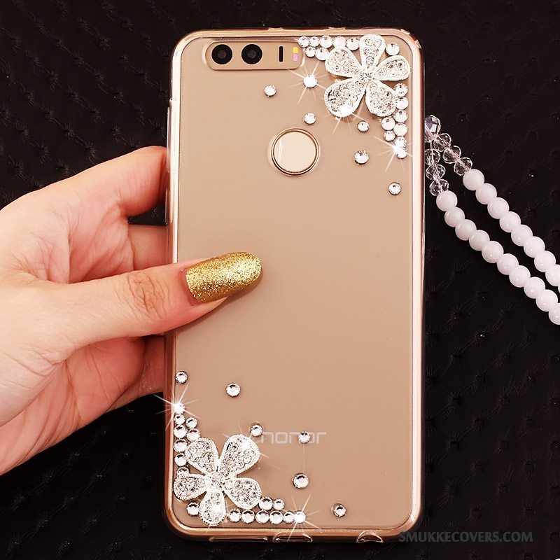 Etui Huawei P9 Strass Guld Ring, Cover Huawei P9 Beskyttelse Telefon