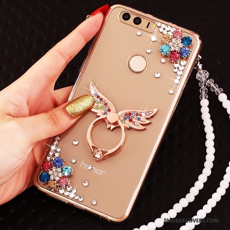 Etui Huawei P9 Strass Guld Ring, Cover Huawei P9 Beskyttelse Telefon