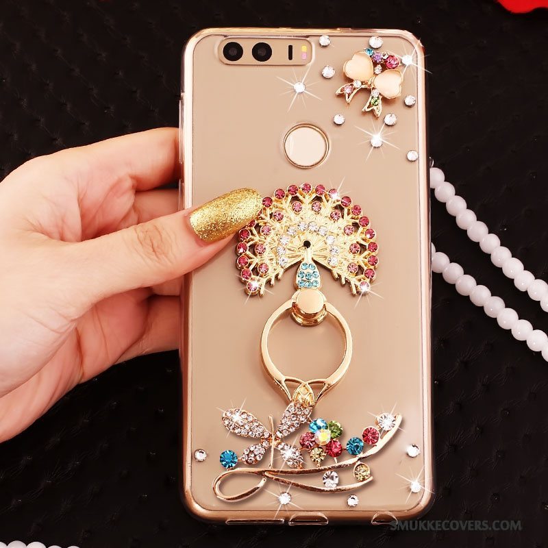 Etui Huawei P9 Strass Guld Ring, Cover Huawei P9 Beskyttelse Telefon