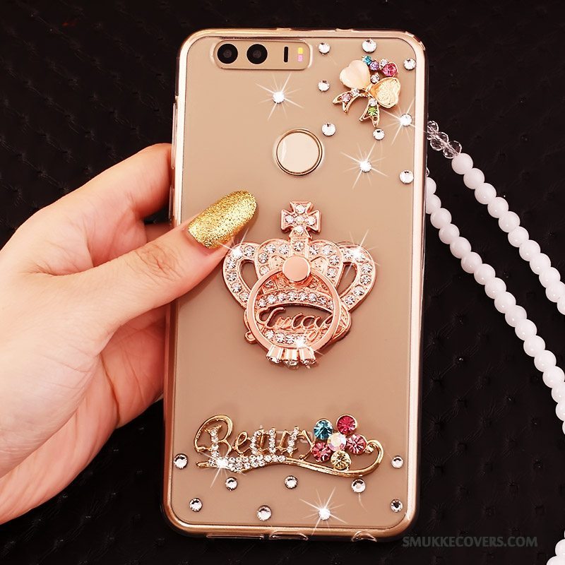 Etui Huawei P9 Strass Guld Ring, Cover Huawei P9 Beskyttelse Telefon